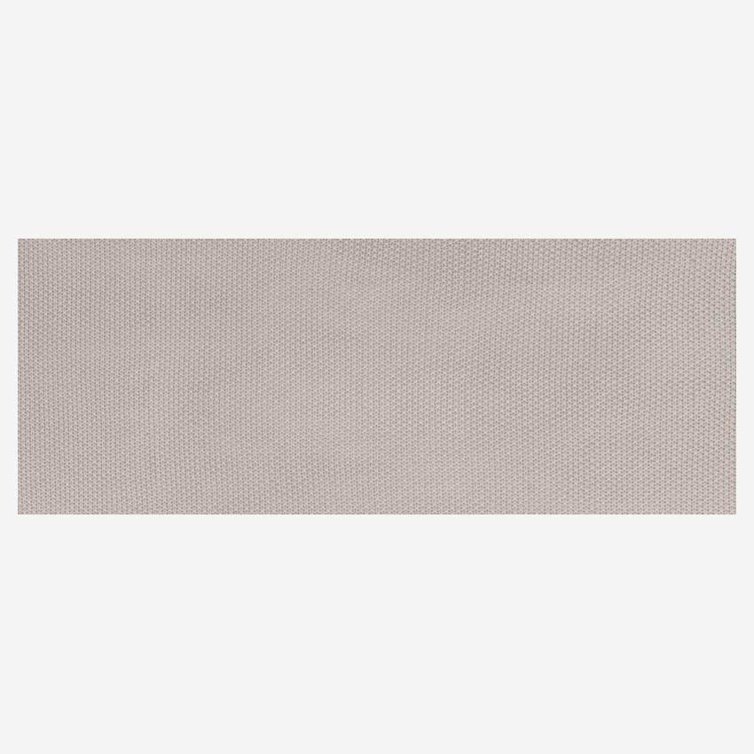 Gestricktes Plaid aus Baumwolle - 130 x 170 cm - Grau