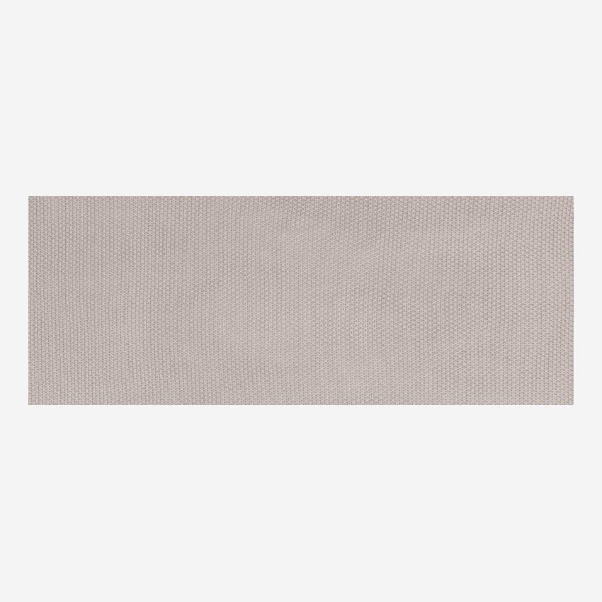 Plaid tejido en algodón - 130 x 170 cm -Gris