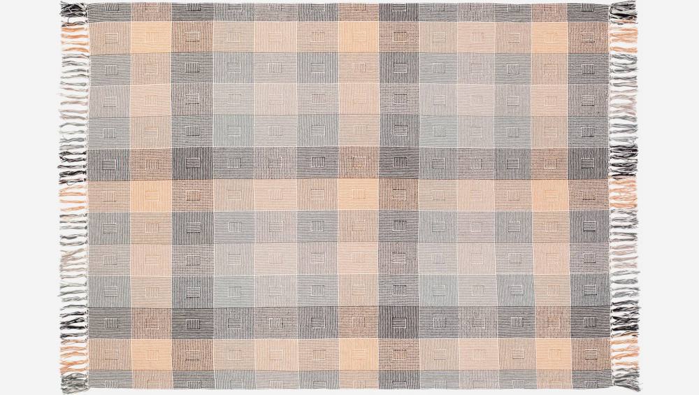 Plaid aus Baumwolle - 130 x 170 cm - Patchwork-Farben