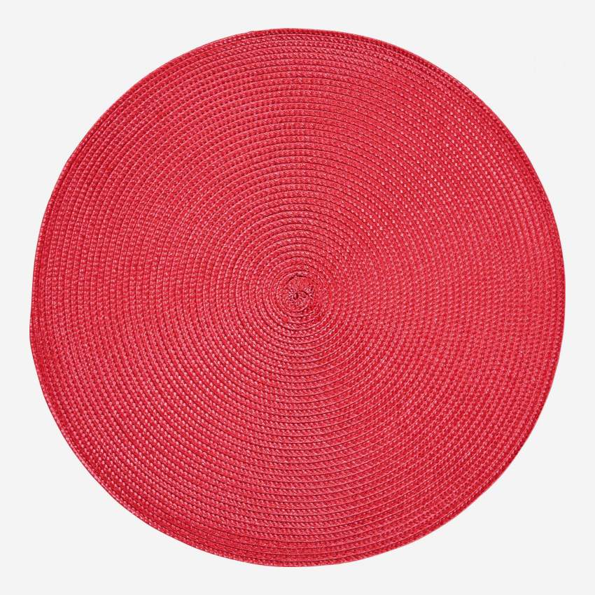 Placemat rond 38cm rood