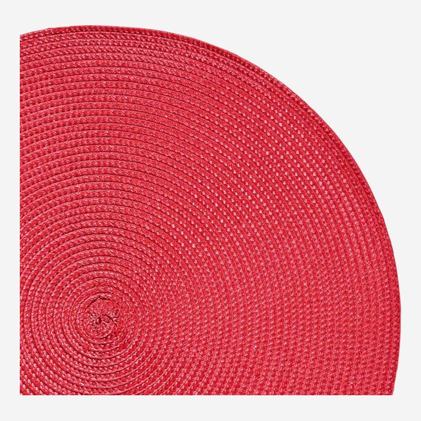 Rundes Tischset, 38cm, rot