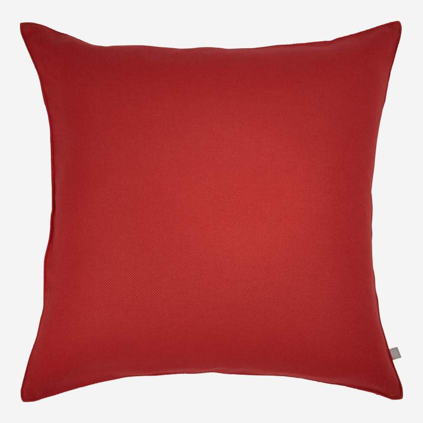 Coussin en coton - Rouge - 50 x 50 cm