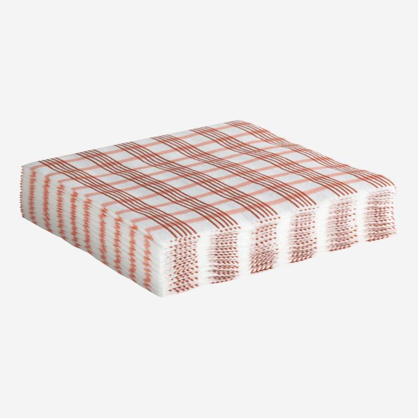 Lot de 20 serviettes en papier - 25 cm - Motif rose by Floriane Jacques