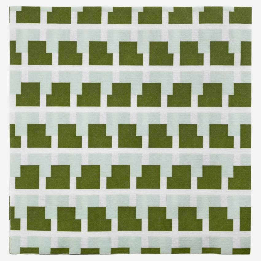 20er-Set Servietten aus Papier - 40 cm - Grünes Motiv by Floriane Jacques