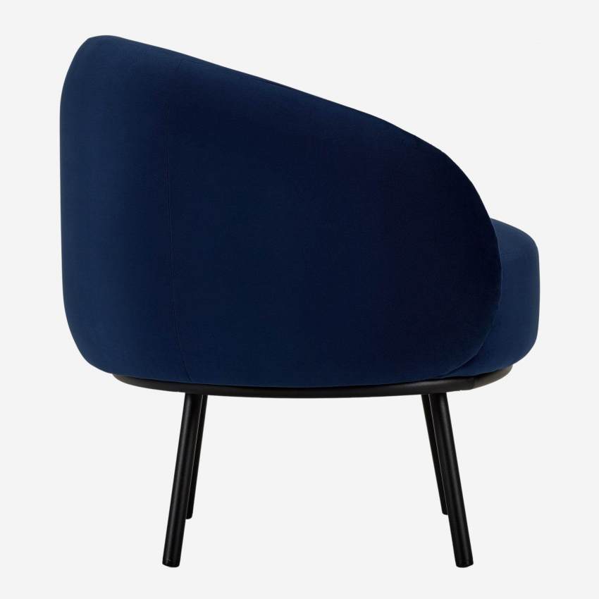 Poltrona de veludo- Azul - Design by Adrien Carvès