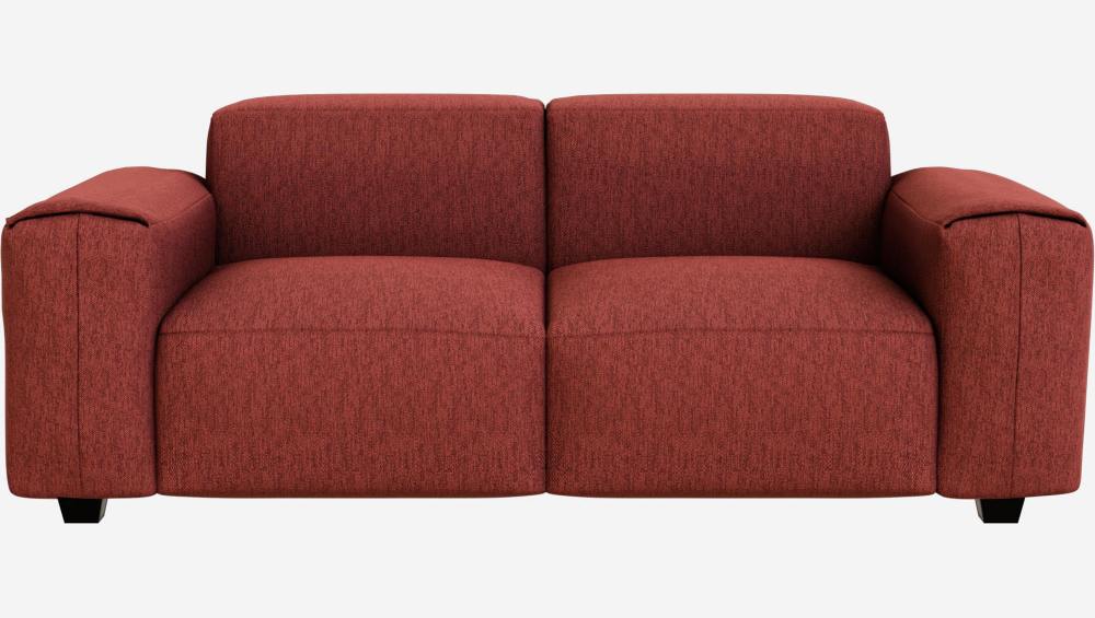 2-Sitzer-Sofa mit Copparo-Stoffbezug - Weinrot