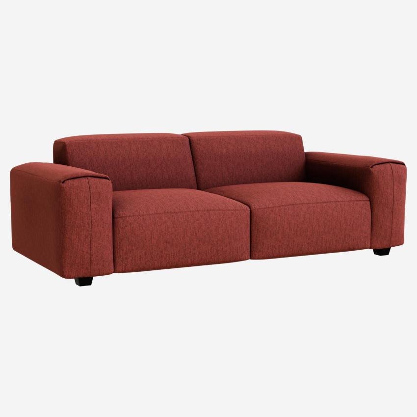 3-Sitzer-Sofa mit Copparo-Stoffbezug - Weinrot
