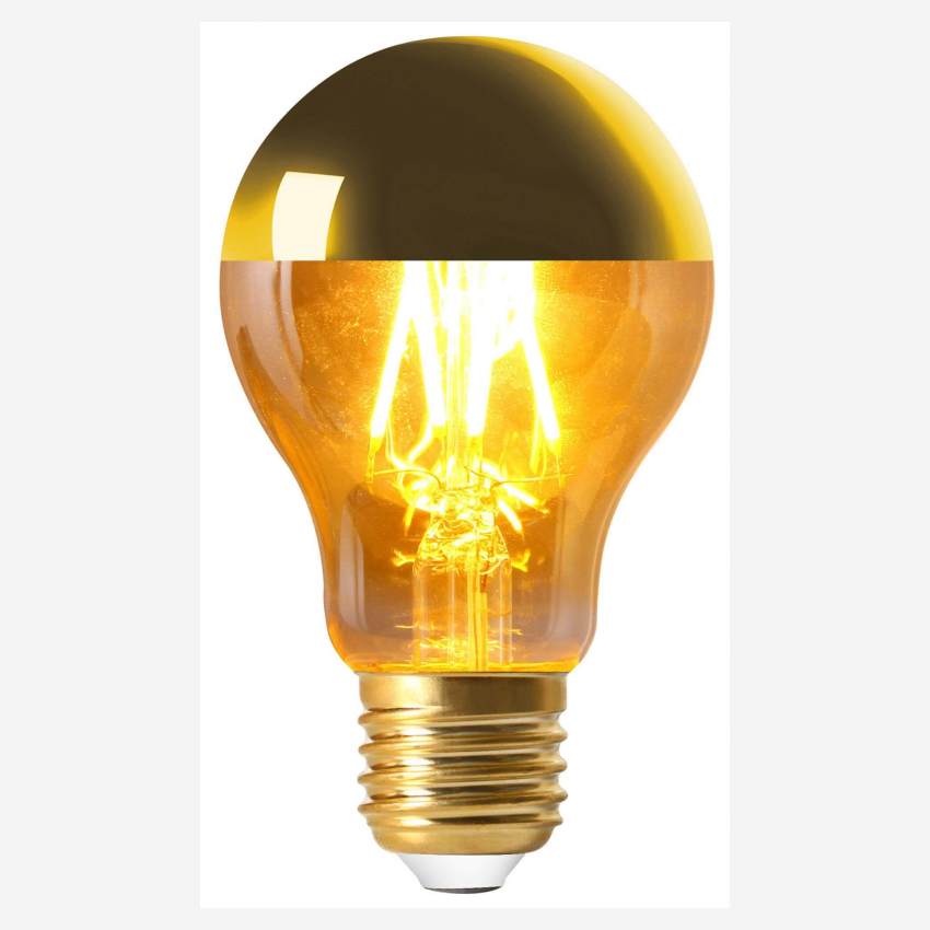 Ampoule standard à LED A60 E27 calotte dorée - 6W - 2700K 