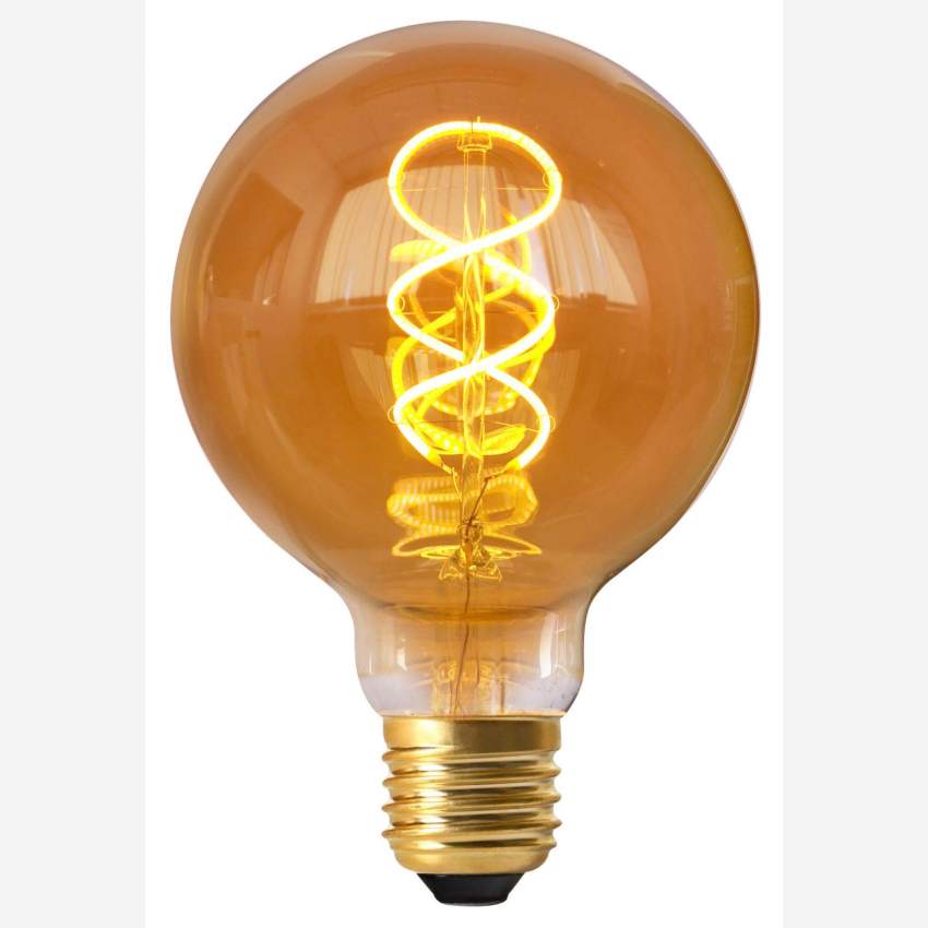 Ampoule globe à LED G95 E27 filament torsadé - 8W - 2000K