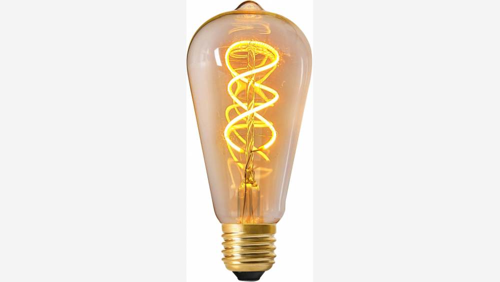 Ampoule Edison à LED E27 filament torsadé - 8W - 2200K