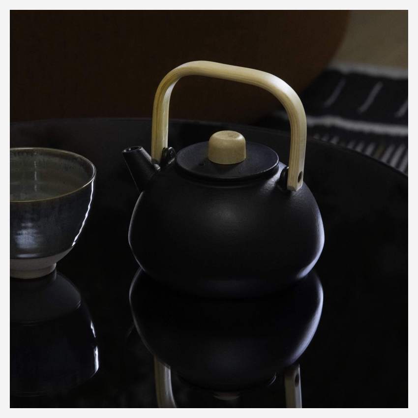 Teekanne aus Gusseisen - 0,9 Liter - Schwarz