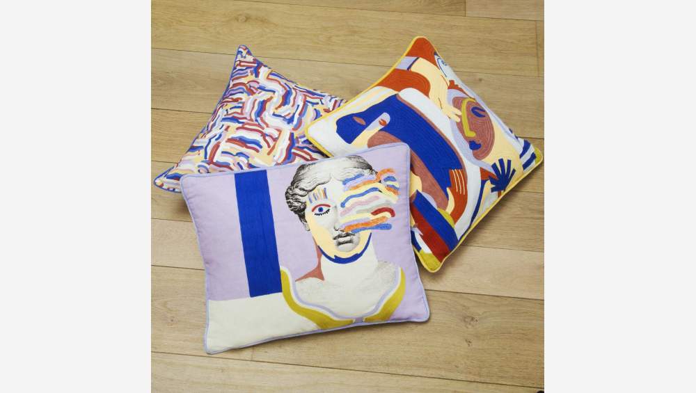 Coussin en coton - 45 x 45  cm - Motif by Floriane Jacques