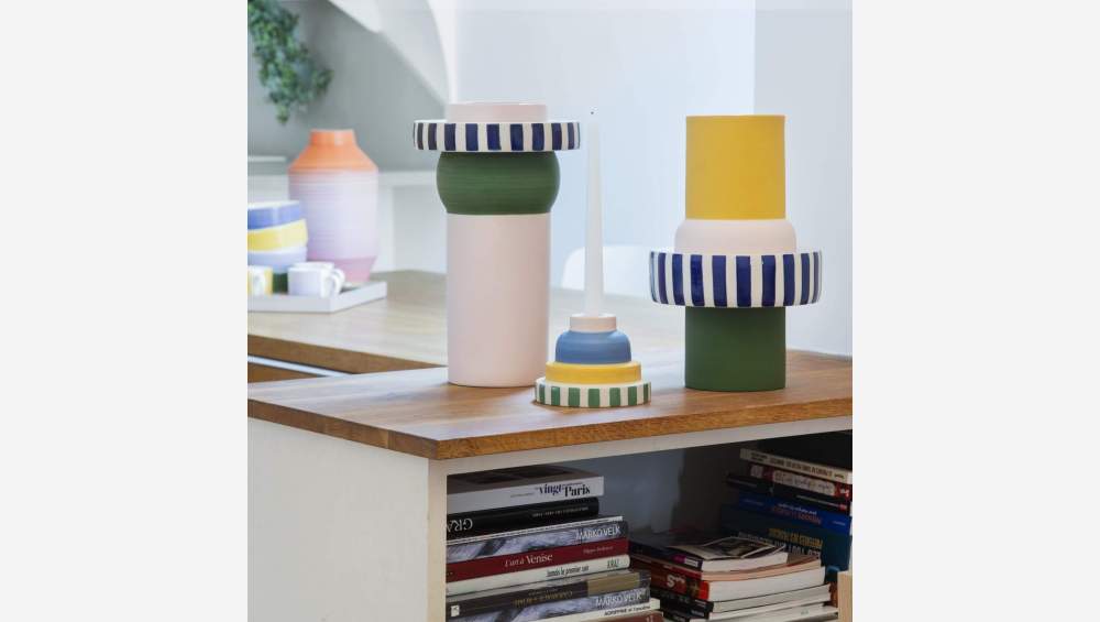 Kerzenständer aus Sandstein - Bunt - Design by Floriane Jacques