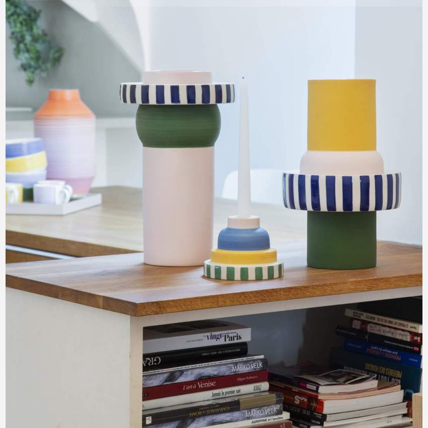 Kerzenständer aus Sandstein - Bunt - Design by Floriane Jacques