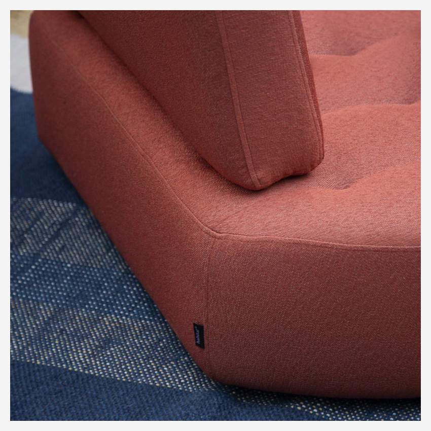 Chaise longue redonda direita de tecido - Laranja