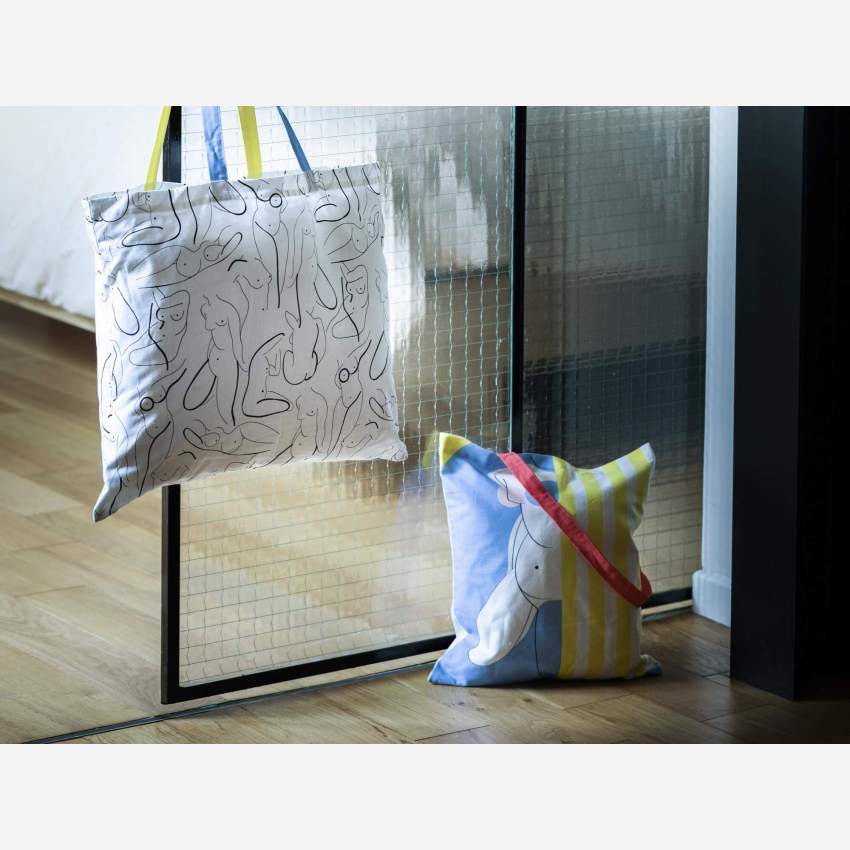 Sac de shopping en coton - 35 x 40 cm - Motif by Floriane Jacques