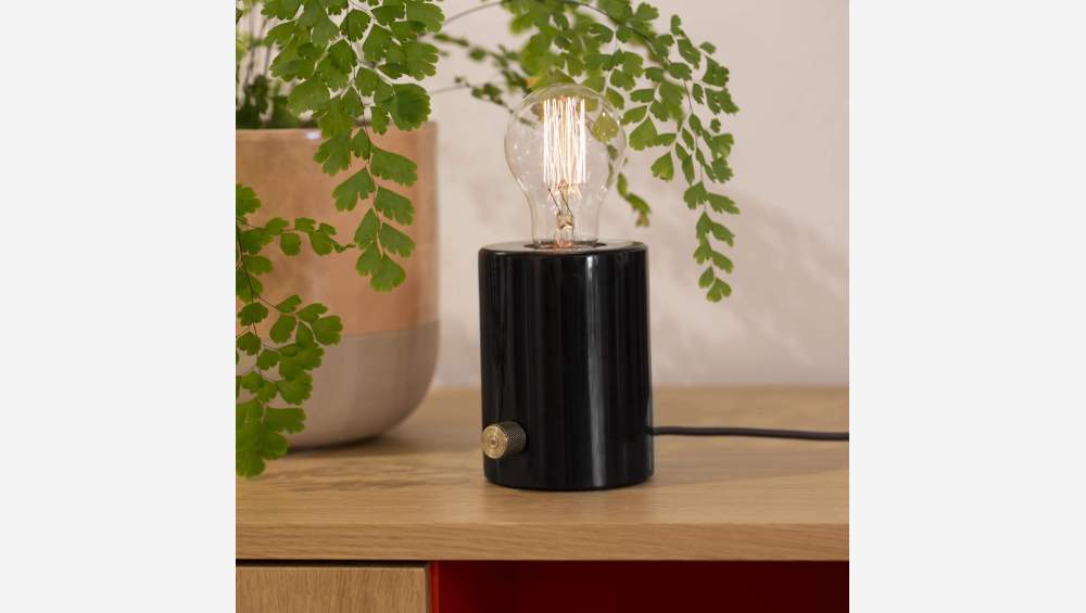 Lampe de table - Marbre noir