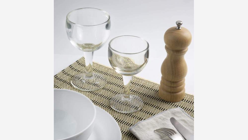 Set di 2 tovagliette in Bamboo nero