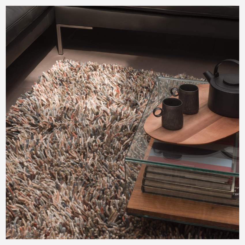 Teppich, gewebt mit langen Fasern, 240x170cm, aus Wolle, mit Motiv