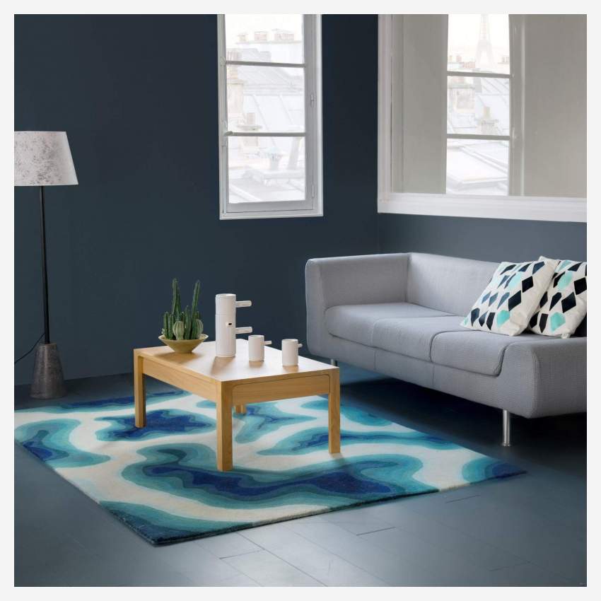 Teppich, handgetuftet, 170x240cm, blau