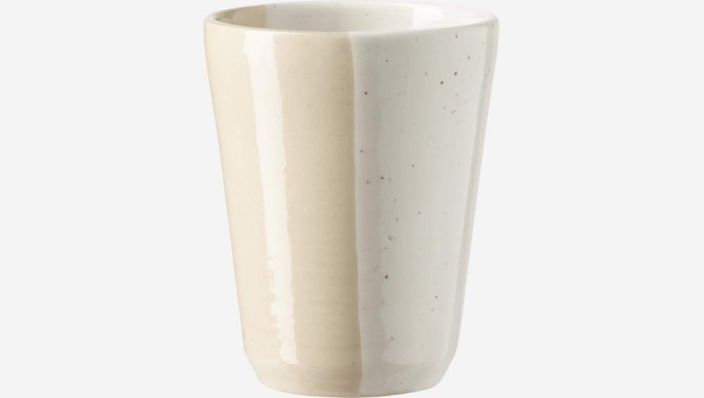 Bicchiere in arenaria - Naturale e bianco - 9 cm