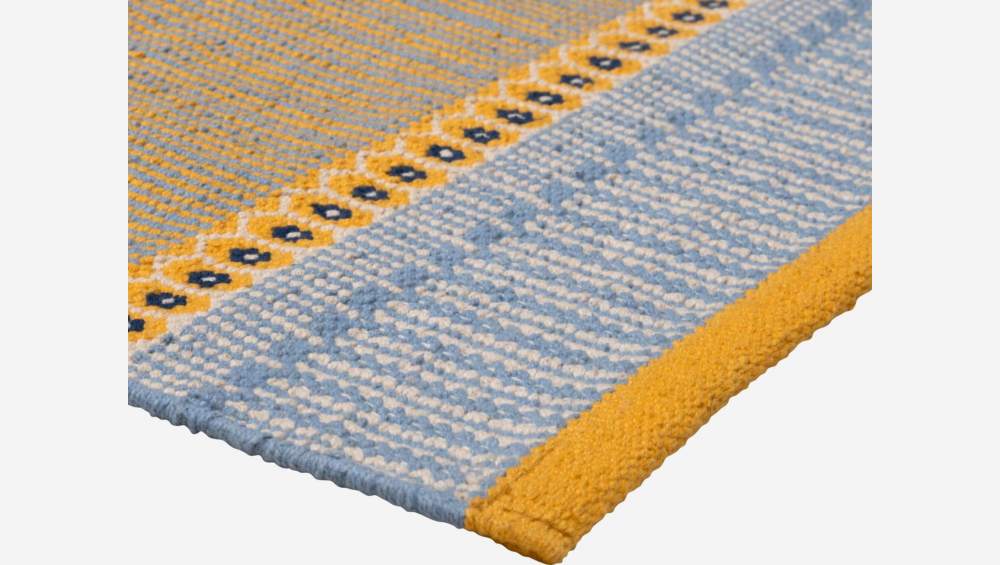 Handgewebter Teppich aus Baumwolle - 75 x 180 cm - Bunt