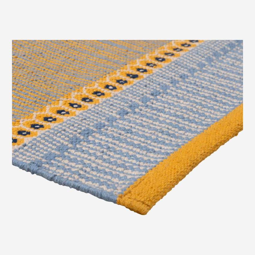 Handgewebter Teppich aus Baumwolle - 120 x 180 cm - Bunt