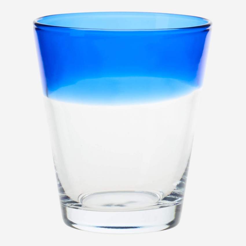 Vaso de vidrio soplado 360 ml - Azul