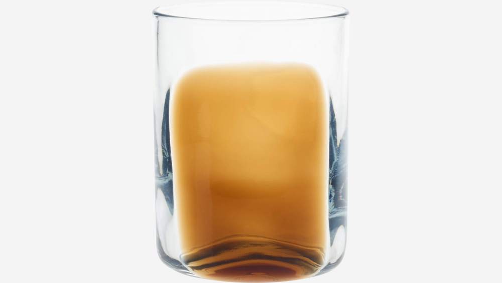 Vaso de vidrio soplado - 320 ml - Ámbar