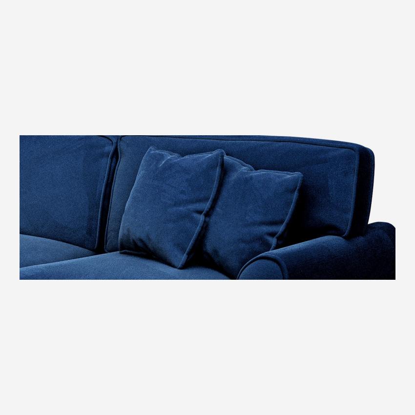 Sofá Convertible 160 cm de Terciopelo - Azul