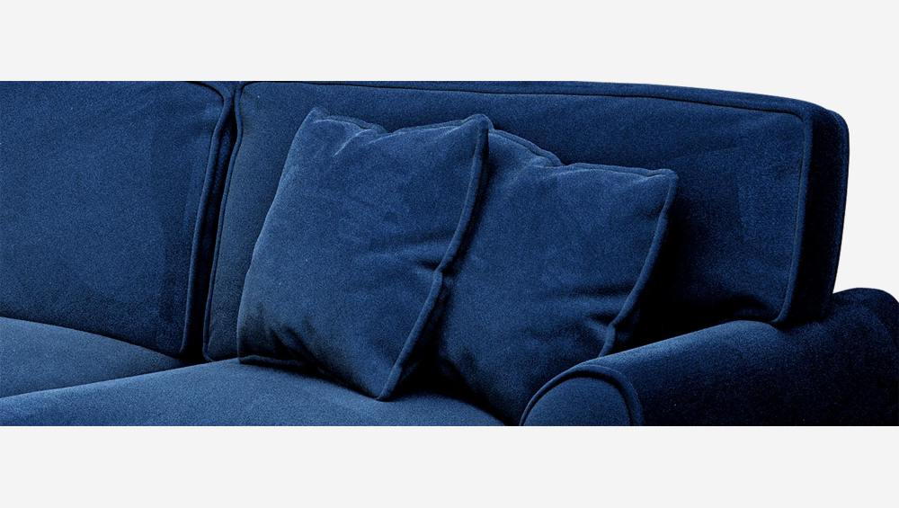 Canapé 3 places en velours - Bleu
