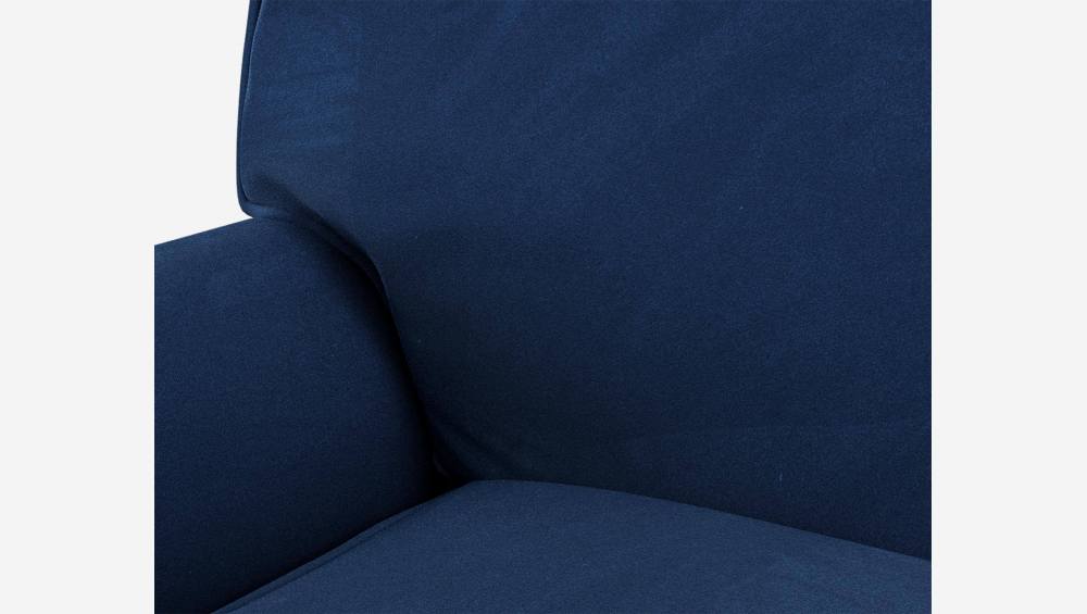 3-Sitzer-Sofa aus Samt - Blau