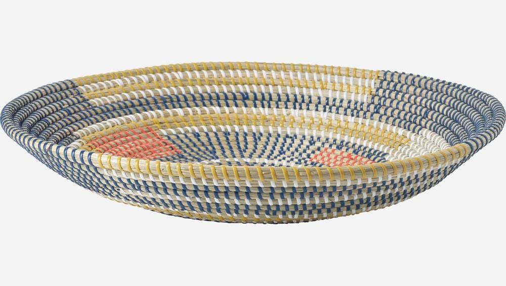 Bandeja decorativa de junco de mar - 46 cm - Estampada