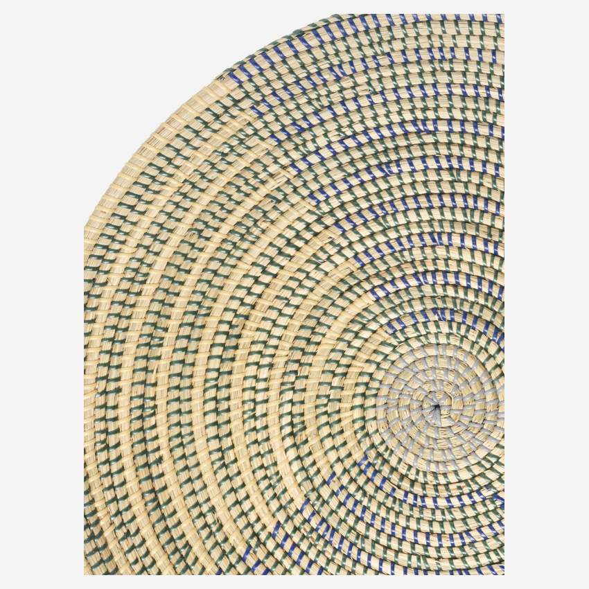 Tabuleiro decorativo em junco-do-mar - 58 cm - Com padrão