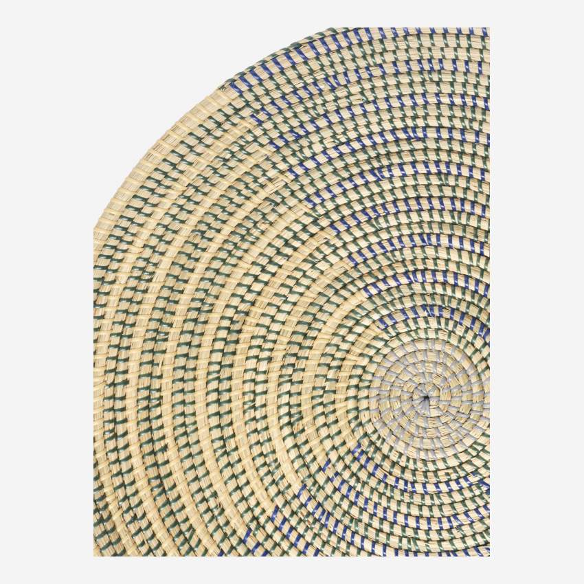 Tabuleiro decorativo em junco-do-mar - 58 cm - Com padrão