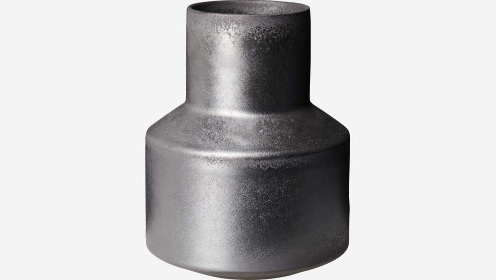 Jarrón de terracota - 14 x 18 cm - Metal
