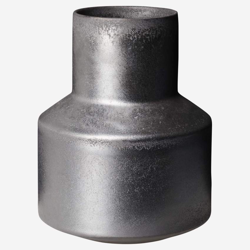 Jarrón de terracota - 14 x 18 cm - Metal