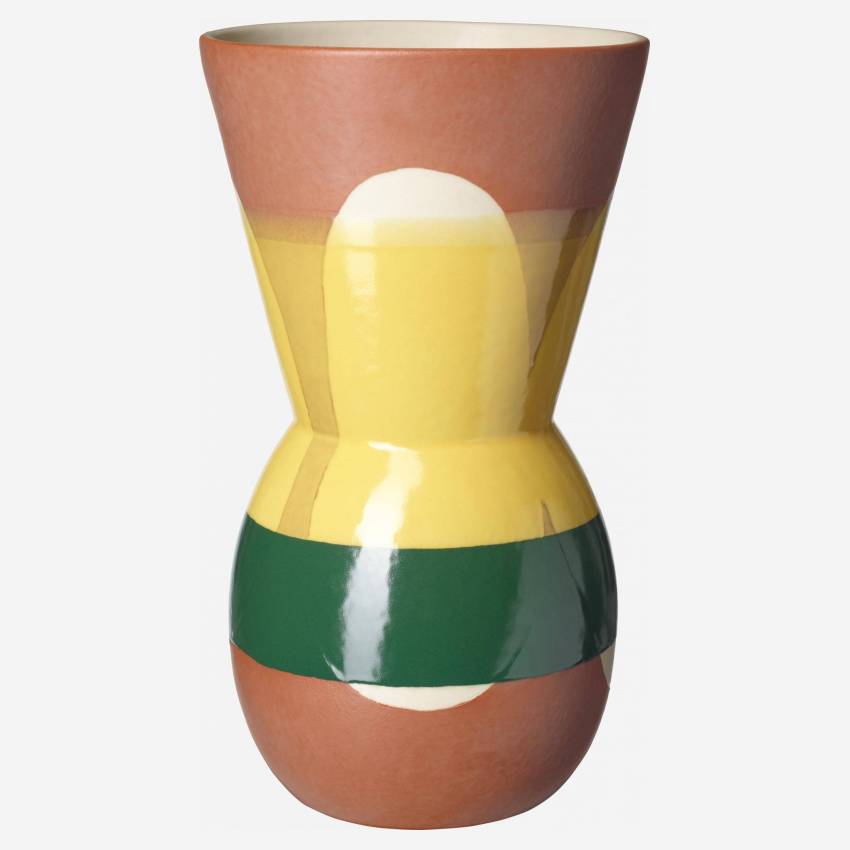 Vase aus Sandstein - Bunt