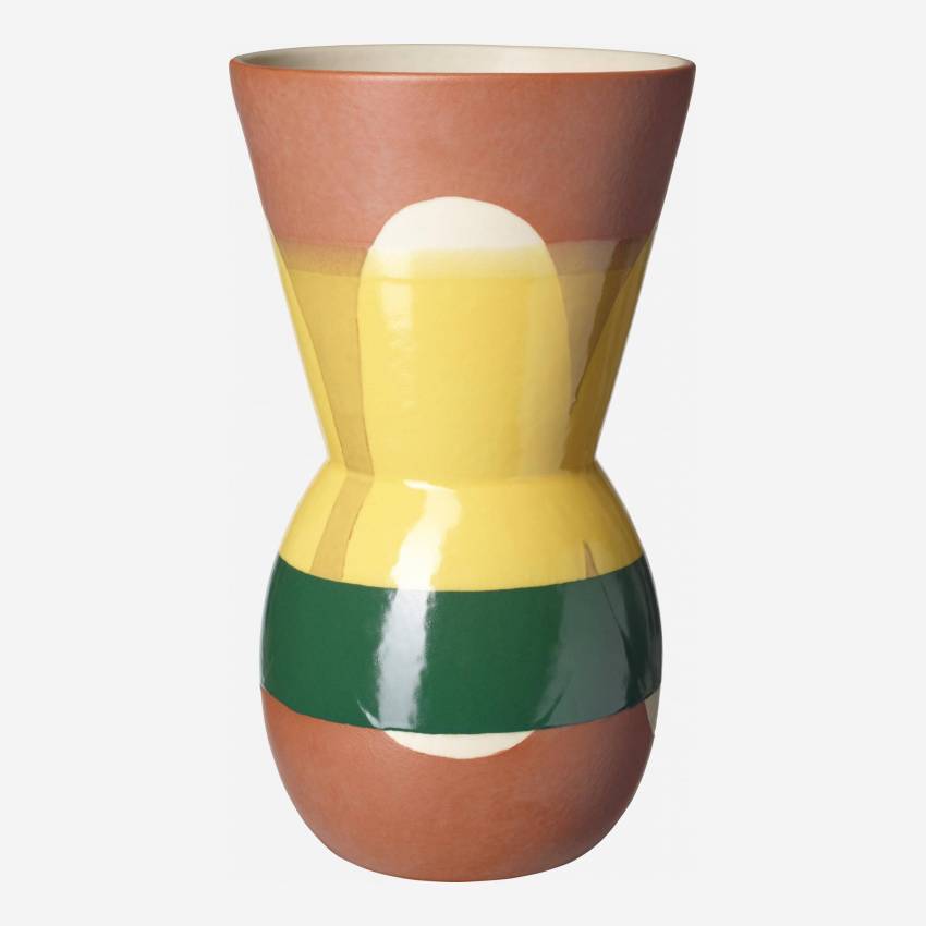 Vase aus Sandstein - Bunt