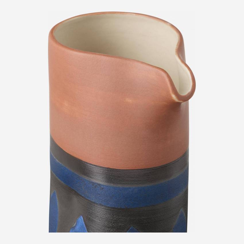 Vase aus Sandstein - Dunkelblau