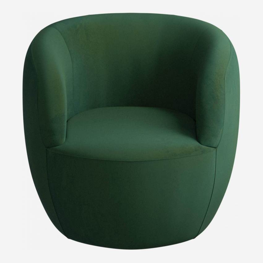 Sessel aus Samt - Grün
