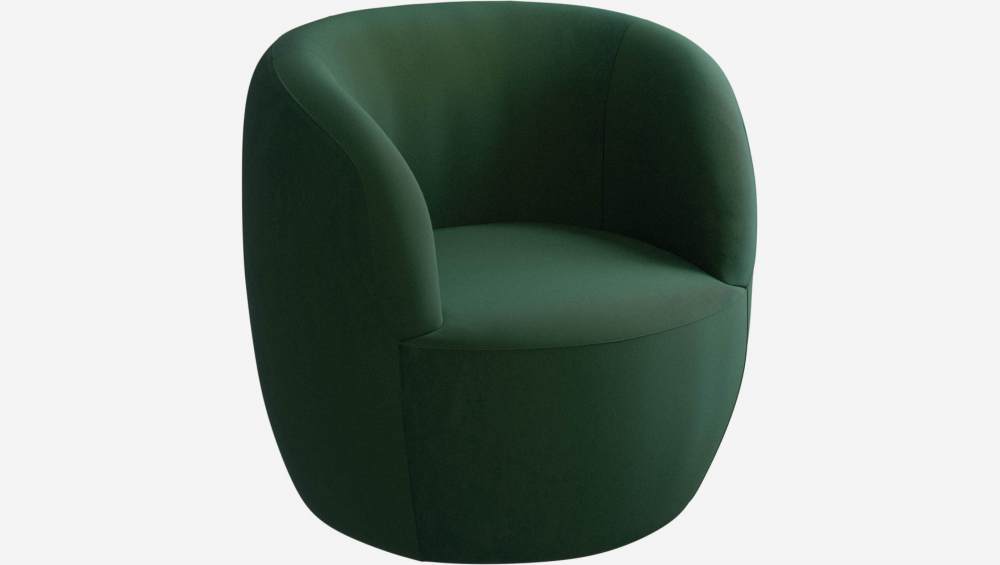 Sessel aus Samt - Grün
