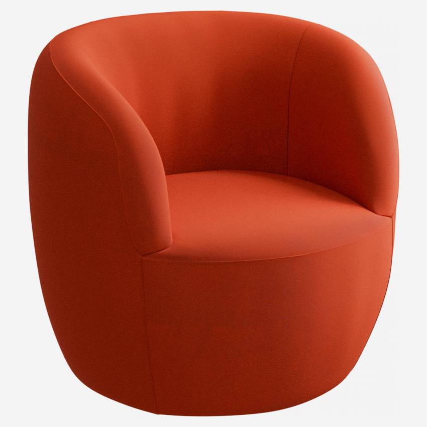 Sessel aus Samt - Orange