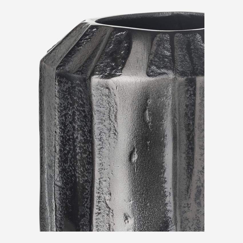 Jarrón de aluminio - 12 x 16,5 cm - Antracita