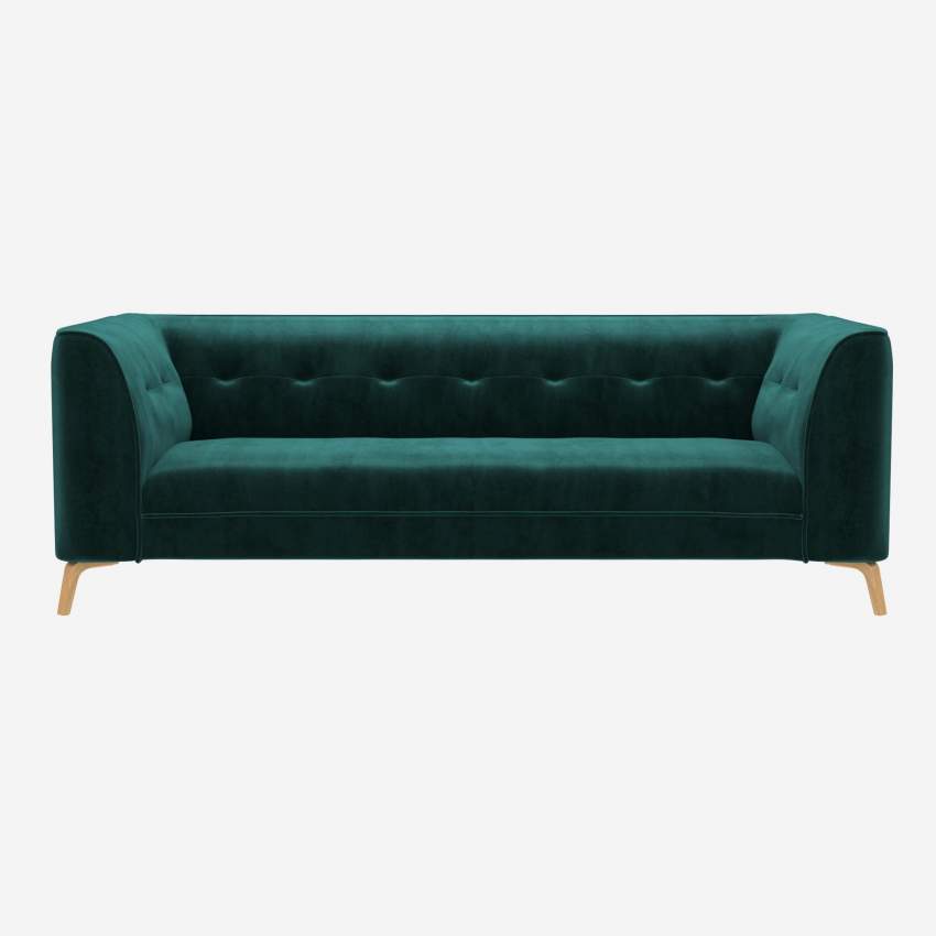 3-Sitzer-Sofa mit Samtbezug - Smaragdgrün 