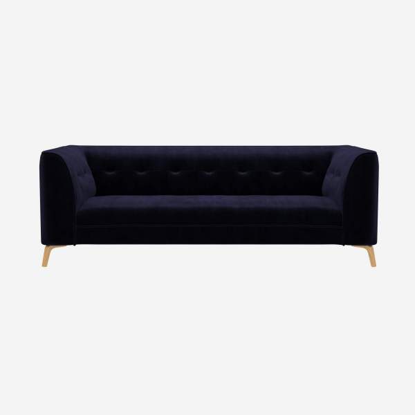 3-Sitzer-Sofa mit Samtbezug - Tintenblau 