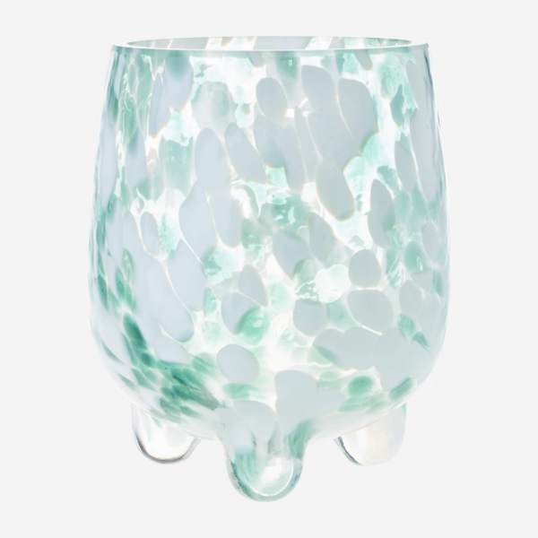 Vaso in vetro soffiato - 10 x 12 cm - Trasparente