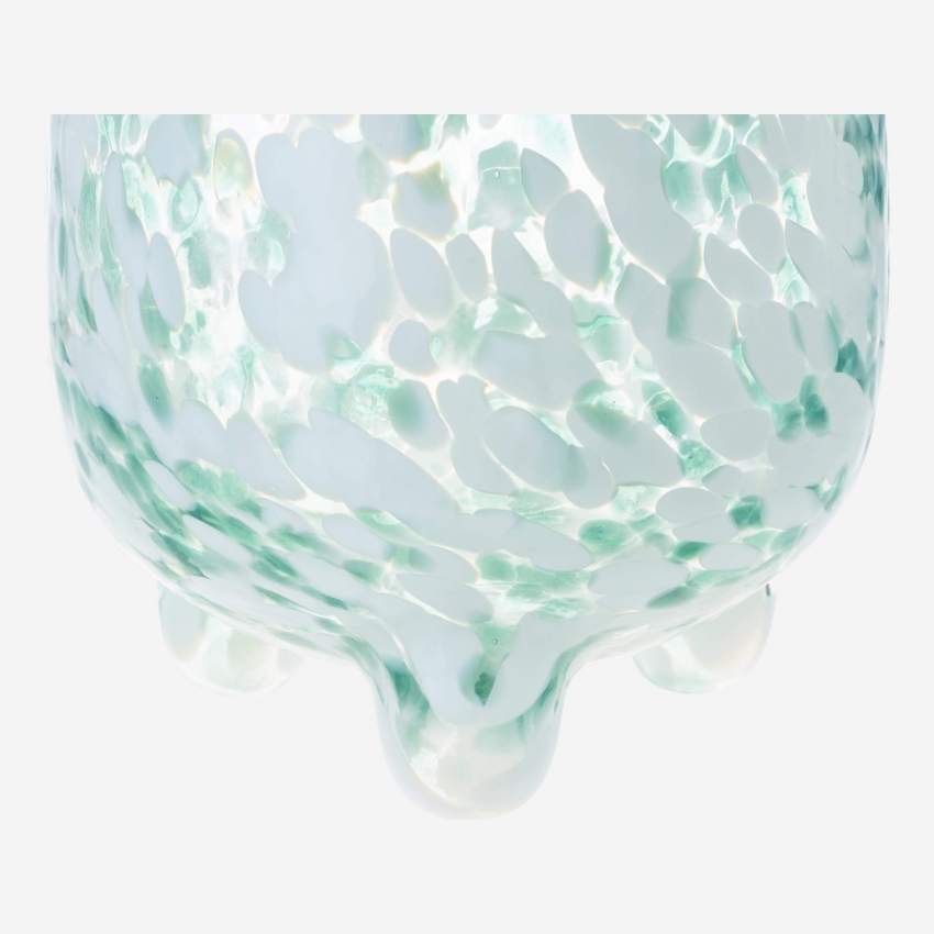 Vase en verre soufflé - 15 x 18 cm - Transparent