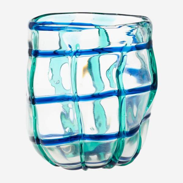 Jarrón de vidrio soplado - 15 x 18 cm - Transparente