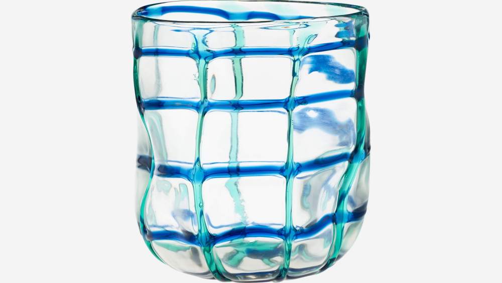 Jarrón de vidrio soplado - 20 x 22 cm - Transparente